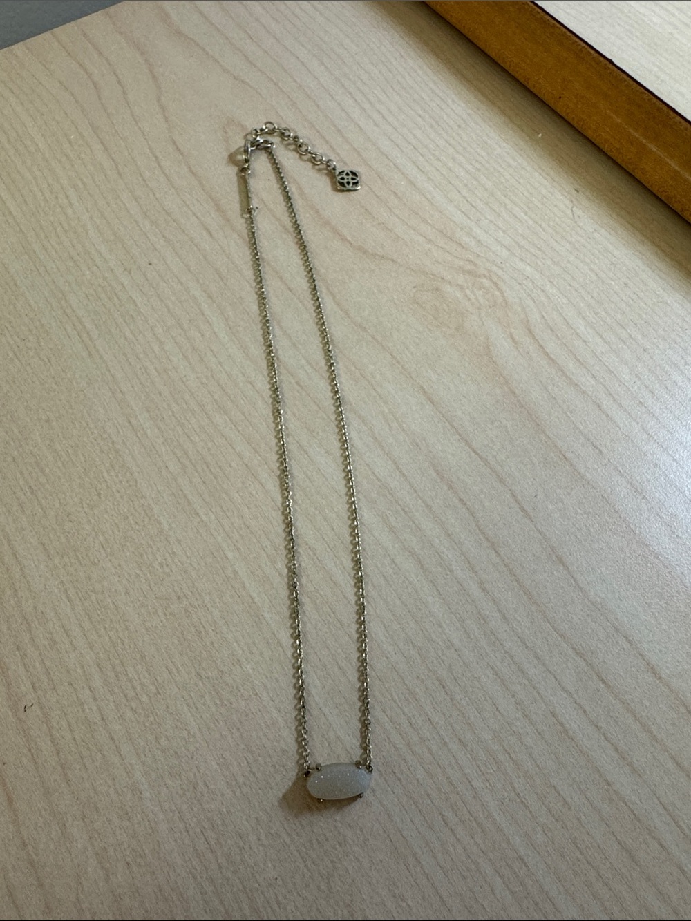 Kendra Scott White Druzy Pendant Necklace